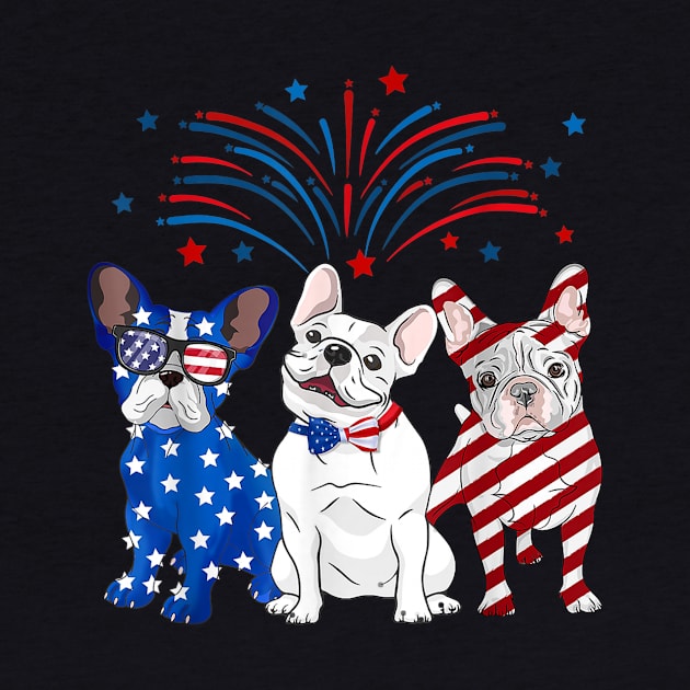 French Bulldog American Flag 4th Of July by Xamgi